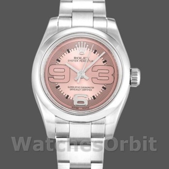 Replique Rolex Oyster Perpetual 26mm Femme-176200-Pink Maxi Arabic Dial Rose