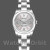 Replique Rolex Oyster Perpetual 26mm Femme-176200-Cadran argenté-Marqueurs lumineux roses Argenté