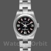 Replique Rolex Oyster Perpetual 26mm Femme-176200-acier inoxydable-cadran noir Noir