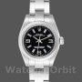 Replique Rolex Oyster Perpetual 26mm Femmes-176234-Cadran noir-Baton bleu Noir