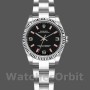 Replique Rolex Oyster Perpetual 26mm Femmes-176234-Cadran noir-Nivelle cannelée Noir