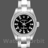 Replique Rolex Oyster Perpetual 26mm Femme-176234-Noir Cadran Romain & Diamant Noir