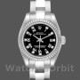 Replique Rolex Oyster Perpetual 26mm Femme-176234-Noir Cadran Romain & Diamant Noir
