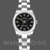 Replique Rolex Oyster Perpetual 26mm Femmes-176234-Cerclage cannelé-Noir Cadran arabe Noir