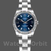 Replique Rolex Oyster Perpetual 26mm Femmes-176234-Cerclage cannelé-Cadran bleu Bleu