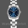 Replique Rolex Oyster Perpetual 26mm Femmes-176234-Cerclage cannelé-Cadran bleu Bleu