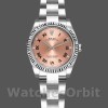 Replique Rolex Oyster Perpetual 26mm Femmes-176234-Pink Diamond Dial-Fluted Bezel Pink