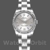 Replique Rolex Oyster Perpetual 26mm Femme-176234-Cadran argenté-Baton bleu argenté
