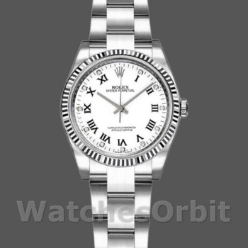 Replique Femmes Rolex Oyster Perpetual 26mm Femmes-176234-White Roman Dial Blanc
