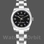 Replique Rolex Oyster Perpetual 31mm Femmes-177200-Cadran noir-Baton bleu Noir