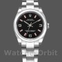 Replique Rolex Oyster Perpetual 31mm Femme-177200-Cadran noir-Pink Baton Black