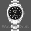 Replique Rolex Oyster Perpetual 31mm Femme-177200-Noir Cadran Index-Cerclage bombé Noir