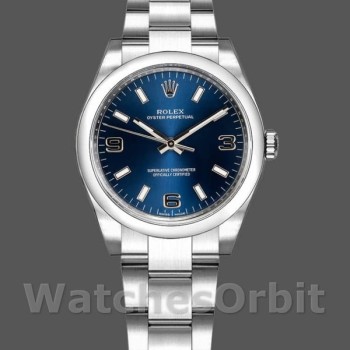 Replique Rolex Oyster Perpetual 31mm Femmes-177200-Cadran bleu-Classe bombée Bleu