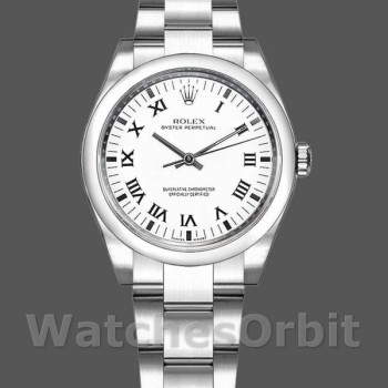 Replique Rolex Oyster Perpetual 31mm Femmes-177200-cadran romain blanc-bracelet huître blanc