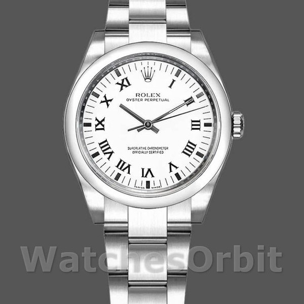 Replique Rolex Oyster Perpetual 31mm Femmes-177200-cadran romain blanc-bracelet huître blanc