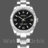 Replique Rolex Oyster Perpetual-177210 pour femme, 31mm, acier inoxydable, cadran noir, Lady Black