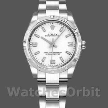 Replique Rolex Oyster Perpetual 31mm Femmes-177210-Stainless Steel-White Dial White Blanc
