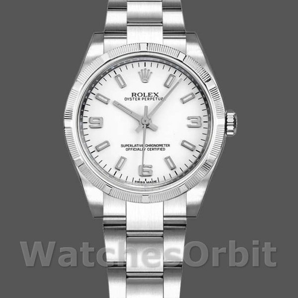 Replique Rolex Oyster Perpetual 31mm Femmes-177210-Stainless Steel-White Dial White Blanc