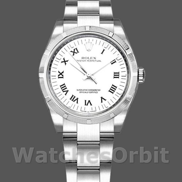 Replique Rolex Oyster Perpetual 31mm Femme-177210-acier inoxydable-cadran romain blanc Blanc
