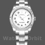 Replique Rolex Oyster Perpetual 31mm Femme-177210-acier inoxydable-cadran romain blanc Blanc