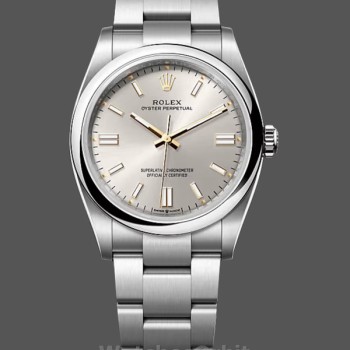 Replique Rolex Oyster Perpetual 36-126000, Oystersteel, cadran argenté pour femme