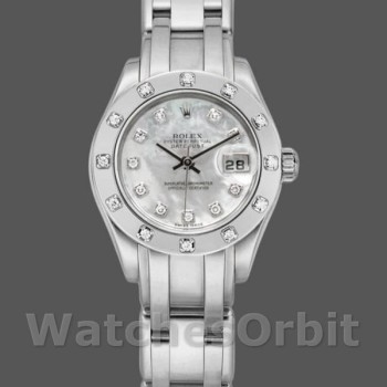 Replique Rolex Pearlmaster 29mm Femme-80319-MOP Cadran Diamant Luxe