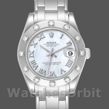Replique Femmes Rolex Pearlmaster 34mm Femmes-81319-MOP Cadran Luxe