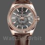 Replique Hommes Rolex Sky-Dweller 42mm Hommes-326135-Dark Rhodium Dial Dark Rhodium