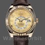 Replique Hommes Rolex Sky-Dweller 42mm Hommes-326138-Champagne Arabic Dial-Yellow Gold Champagne