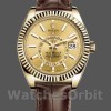 Replique Hommes Rolex Sky-Dweller 42mm Hommes-326138-Champagne Dial-Yellow Gold Champagne<br />
