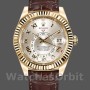 Replique Hommes Rolex Sky-Dweller 42mm Hommes-326138-Sunray Silver Dial-Yellow Gold Silver<br />