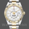 Replique Hommes Rolex Sky-Dweller 42mm Hommes-326933-Stainless Steel-White Dial White Blanc