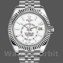 Replique Hommes Rolex Sky-Dweller 42mm Hommes-326934-Fluted Bezel-White Dial White White