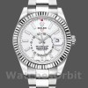 Replique Hommes Rolex Sky-Dweller 42mm Hommes-326934-Stainless Steel-White Dial White Blanc