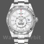 Replique Hommes Rolex Sky-Dweller 42mm Hommes-326934-Stainless Steel-White Dial White Blanc