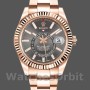 Replique Hommes Rolex Sky-Dweller 42mm Hommes-326935-Everose Gold-Dark Rhodium Stick Dial Dark Rhodium <br />