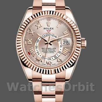 Replique Hommes Rolex Sky-Dweller 42mm Hommes-326935-Sundust-Roman Numeral Dial Sundust<br />