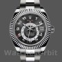 Replique Hommes Rolex Sky-Dweller 42mm Hommes-326939-Monture cannelée-Cadran noir Noir<br />