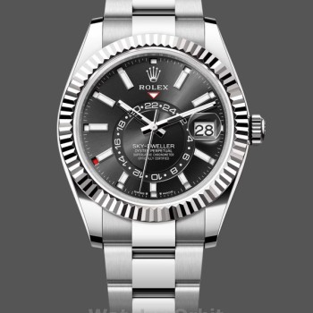 Replique Hommes Rolex Sky Dweller 42mm White Rolesor Black Dial M336934 0007 Hommes Cadran Noir