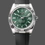 Replique Hommes Rolex Sky Dweller 42mm Black Dial Rubber Strap M336239 0002 Hommes Green Dial