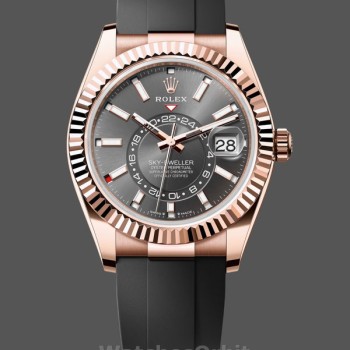 Replique Hommes - Rolex Sky-Dweller 42-m336235 0004, Slate Dial, Oysterflex, Grey Dial