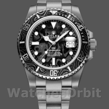 Replique Hommes - Rolex Submariner customisée - Fibre de carbone, édition personnalisée, noir
