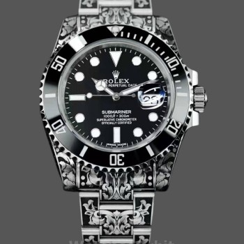 Replique Rolex Submariner personnalisée Huckleberry pour homme, édition personnalisée, noir