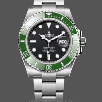 Replique Hommes Rolex Submariner 41mm Men's-126610LV-Green Bezel-Black Dial Black