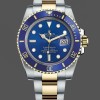 Replique Hommes Rolex Submariner Date 40mm Hommes-116613LB-Two Tone-Blue Dial Bleu