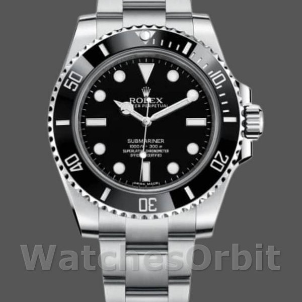 Replique Hommes Rolex Submariner 40mm Hommes-114060-Acier inoxydable-Cadran noir Noir