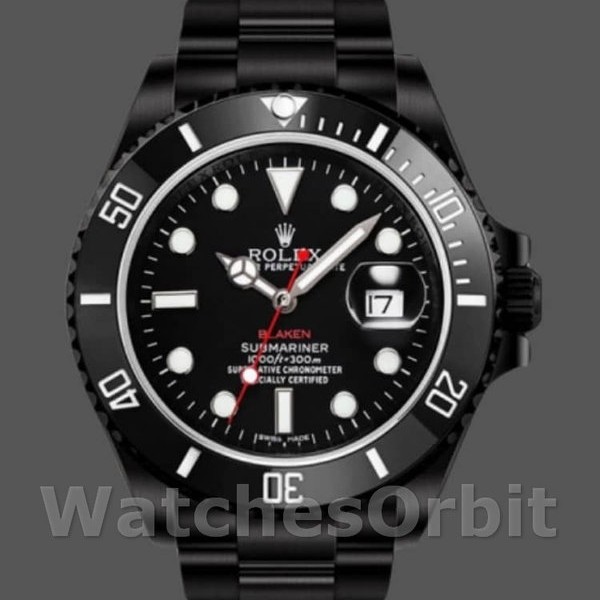 Replique Hommes Rolex Submariner 40mm Hommes-116610-Black Dial Black