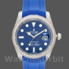 Replique Hommes Rolex Submariner 40mm Hommes-116610-Cadran bleu-Bracelet caoutchouc bleu