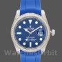 Replique Hommes Rolex Submariner 40mm Hommes-116610-Cadran bleu-Bracelet caoutchouc bleu