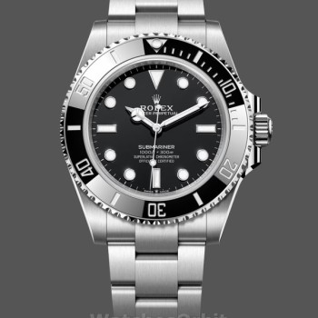 Replique Hommes Rolex Submariner 41mm Hommes-124060-Oyster-Stainless Steel-Black Dial Black